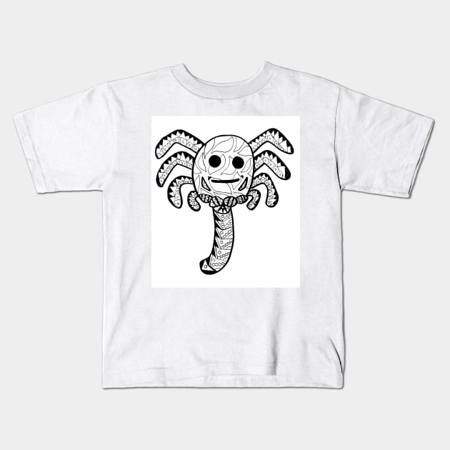 alien face hugger in ecopop Kids T-Shirt by jorge_lebeau